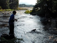Rob AK Boy catching sockeye in Craig Rob AK Boy catching sockeye in Craig