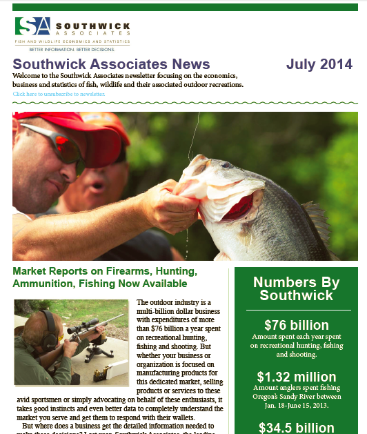 Southwick Associates July 2014 Newsletter