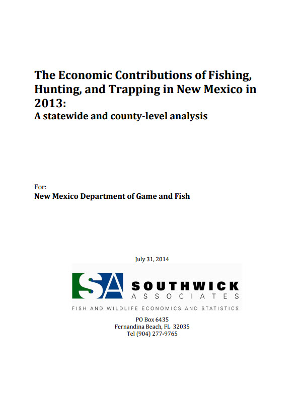 New Mexico Economics of Hunting, Fishing and Trapping